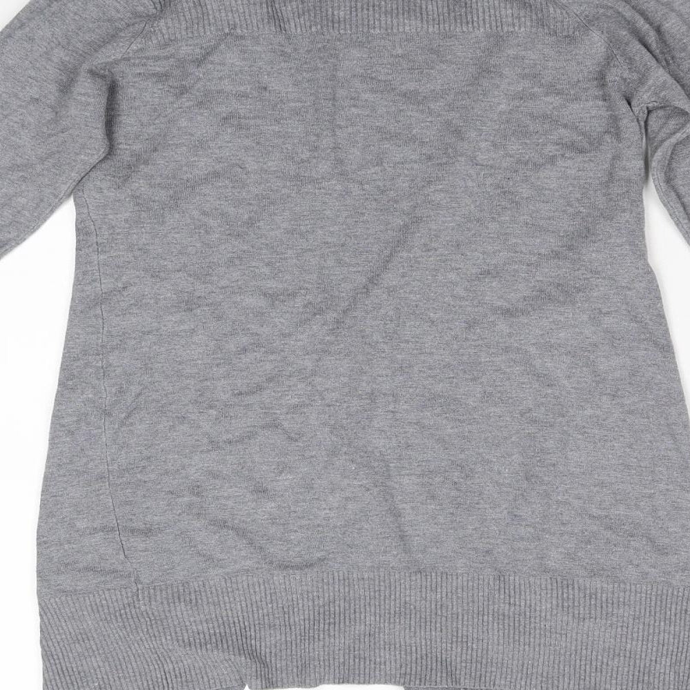George Womens Grey  Knit Cardigan Jumper Size 8