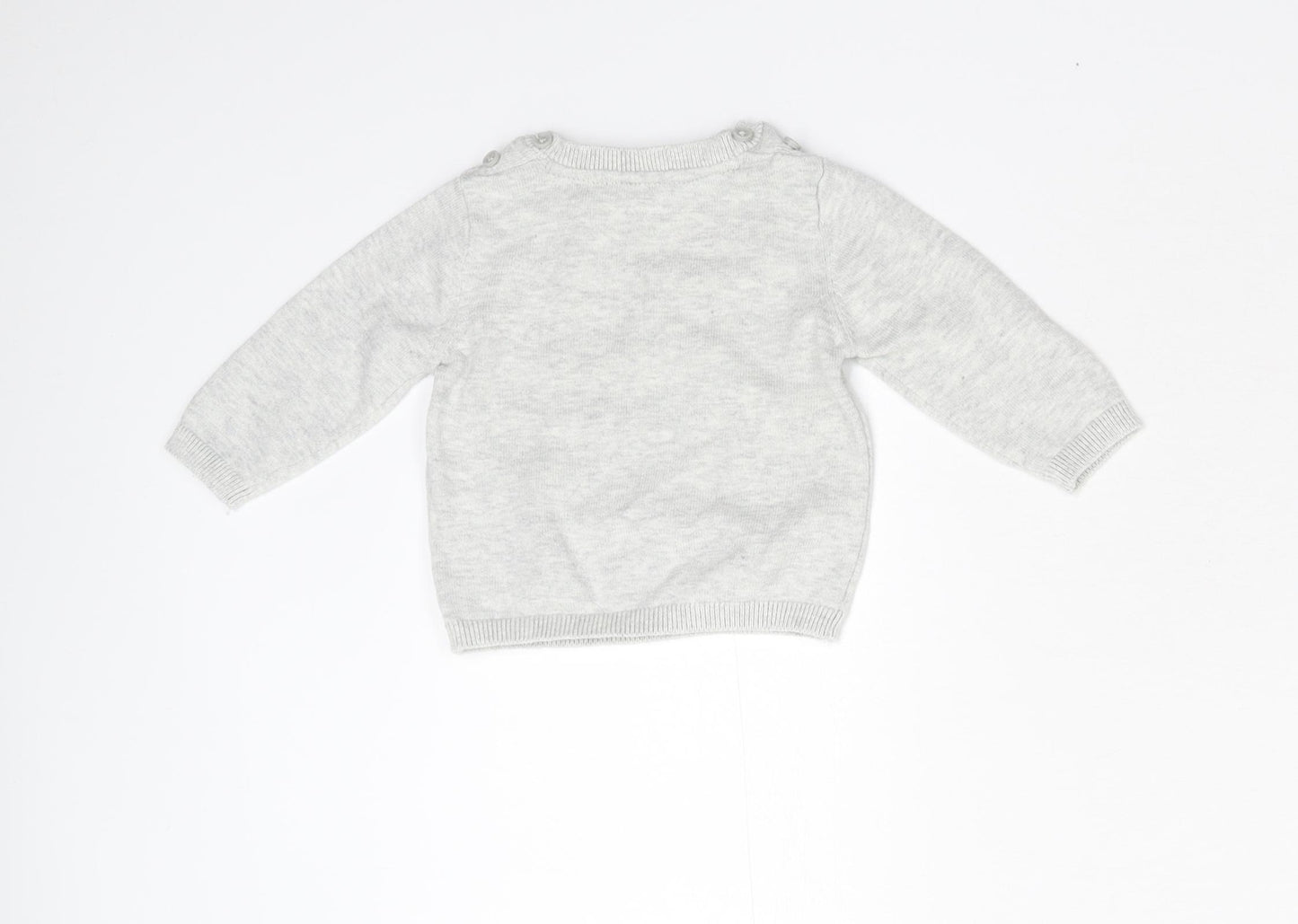 M&S Baby Grey  Knit Pullover Jumper Size 3-6 Months