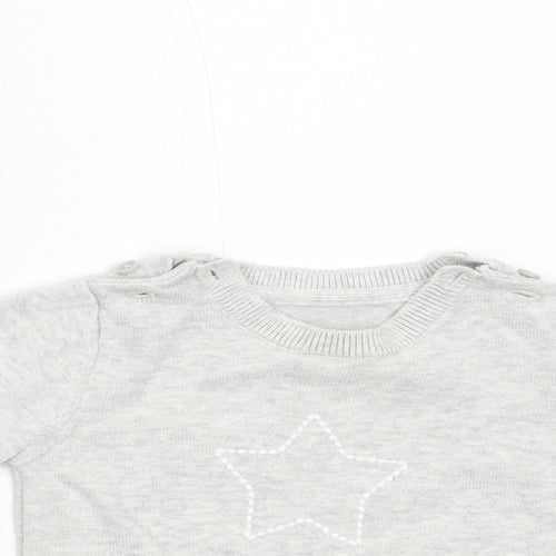 M&S Baby Grey  Knit Pullover Jumper Size 3-6 Months