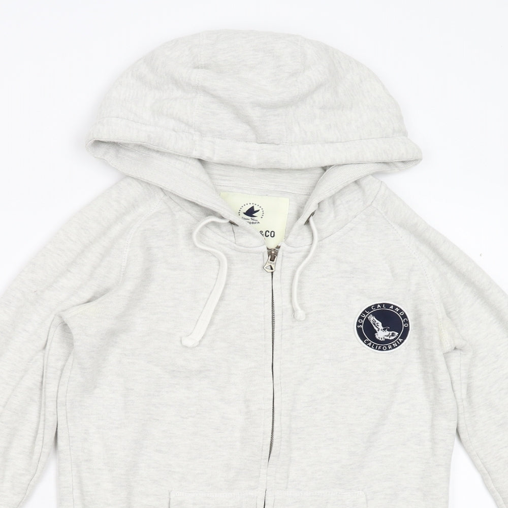 Soul Cal & Co Womens Grey   Full Zip Hoodie Size 8