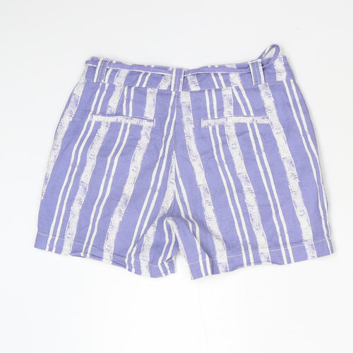 Primark Womens Blue Striped  Utility Shorts Size 8