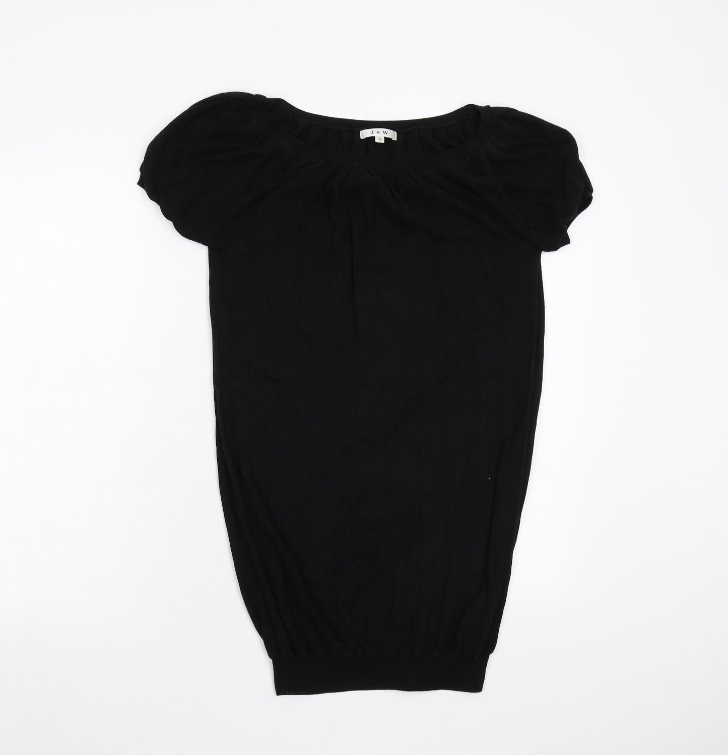 J&W Womens Black  Knit Pullover Jumper Size M
