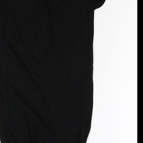 J&W Womens Black  Knit Pullover Jumper Size M