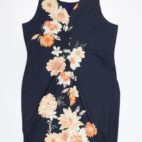 Together Womens Blue Floral  Shift  Size 22