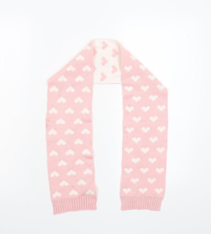Primark Girls Pink Geometric Knit Scarf Scarves & Wraps One Size