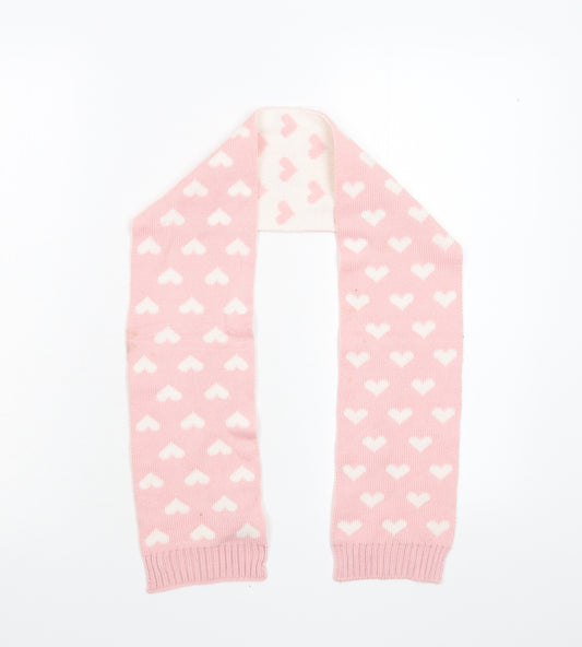 Primark Girls Pink Geometric Knit Scarf Scarves & Wraps One Size