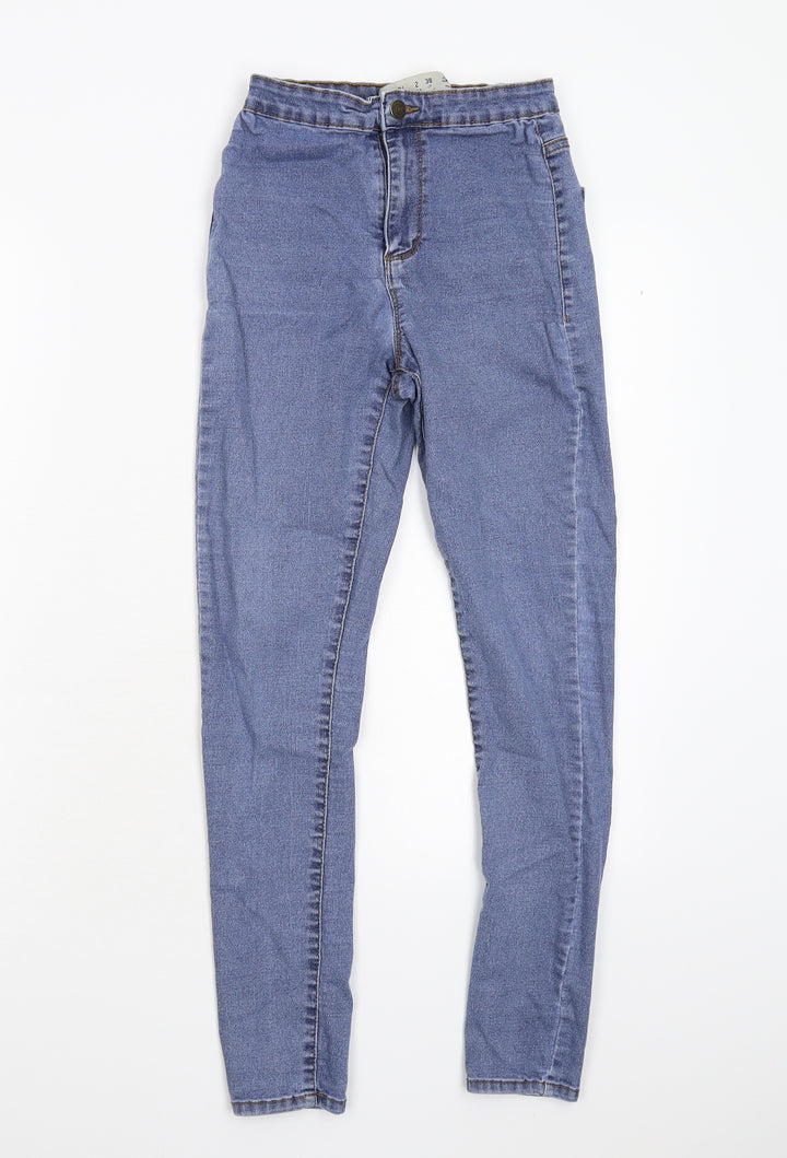 Primark Womens Blue Denim Skinny Jeans Size 6 L25 in