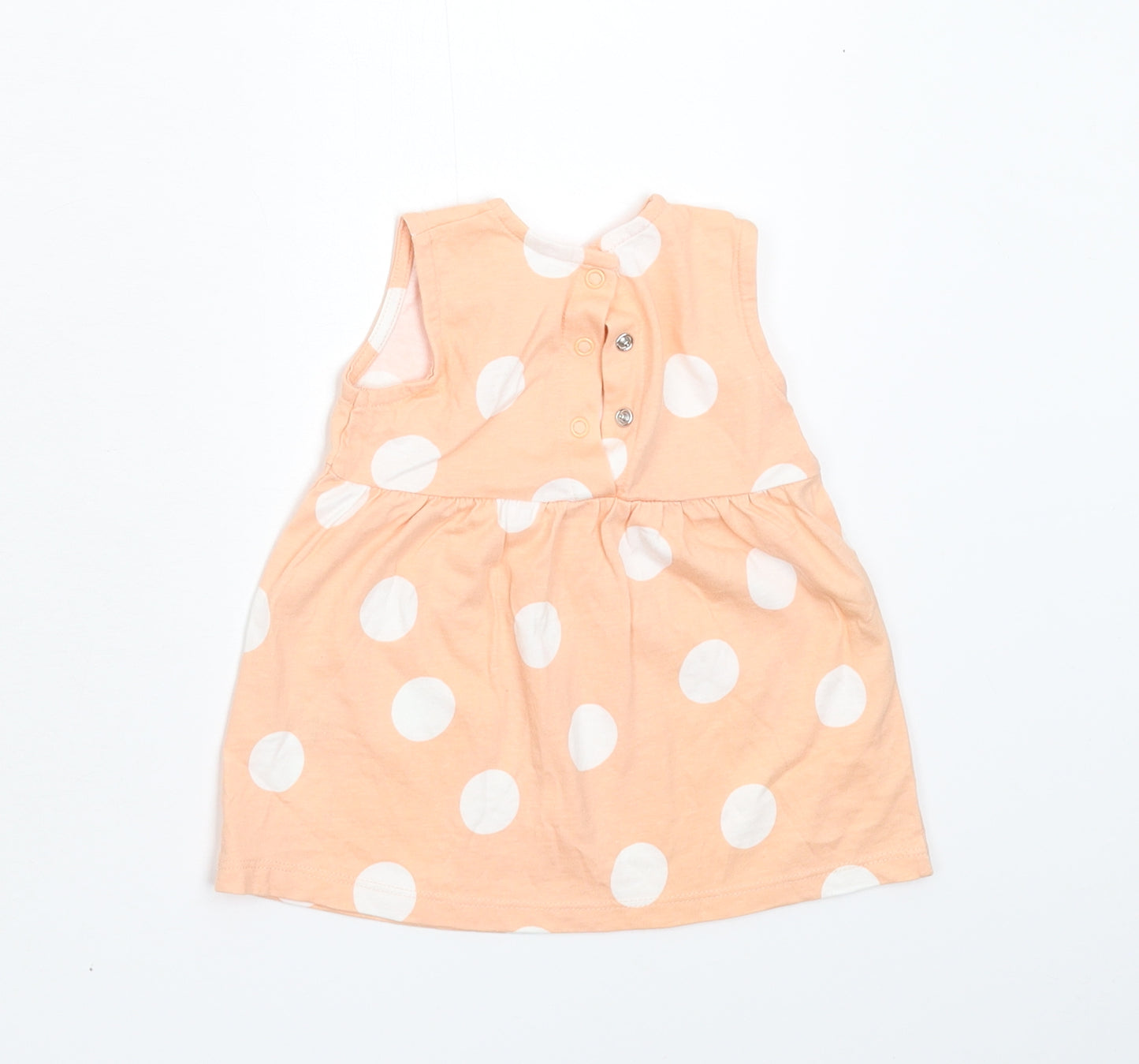 George Girls Orange Polka Dot  T-Shirt Dress  Size 0-3 Months