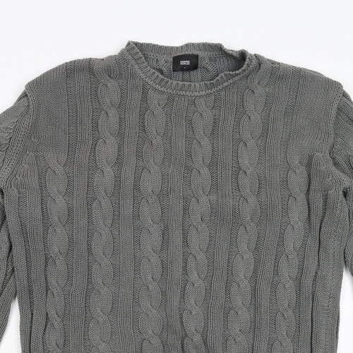 Human Scales Mens Grey  Knit Pullover Jumper Size L