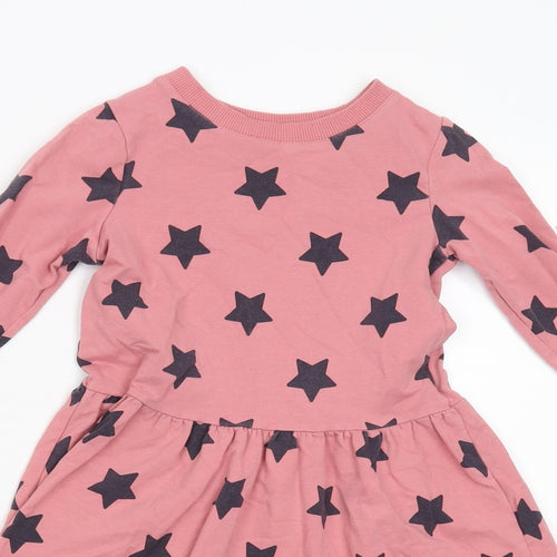 F&F Girls Pink Geometric  Fit & Flare  Size 7-8 Years