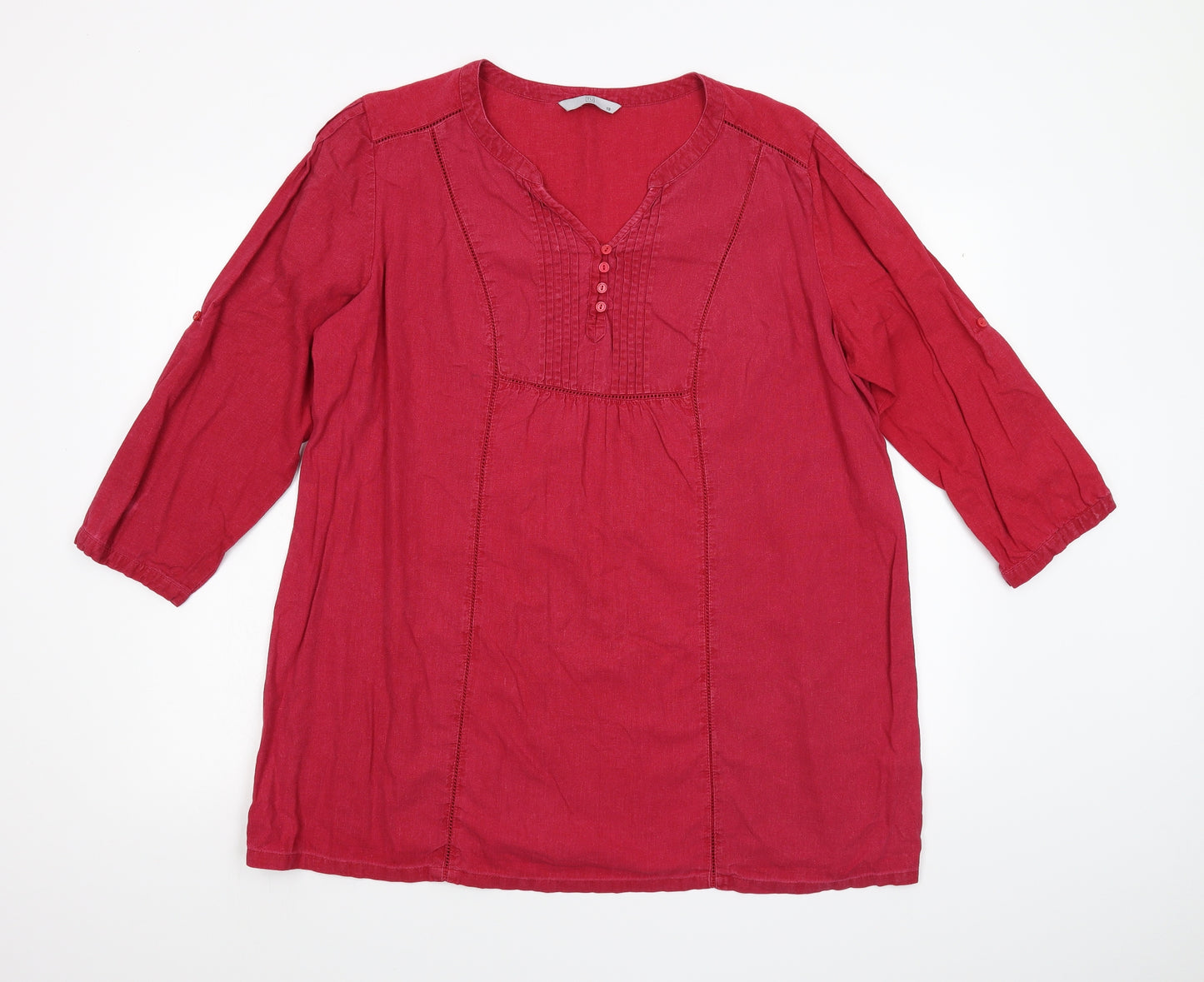 TU Womens Red   Tunic Blouse Size 18