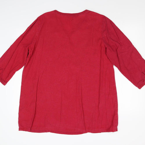 TU Womens Red   Tunic Blouse Size 18