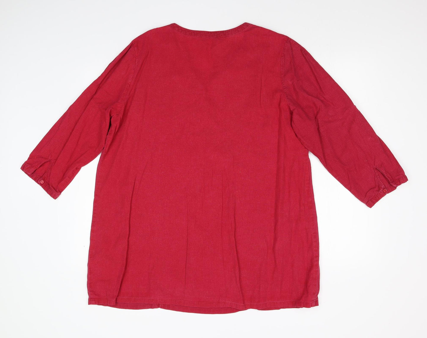TU Womens Red   Tunic Blouse Size 18