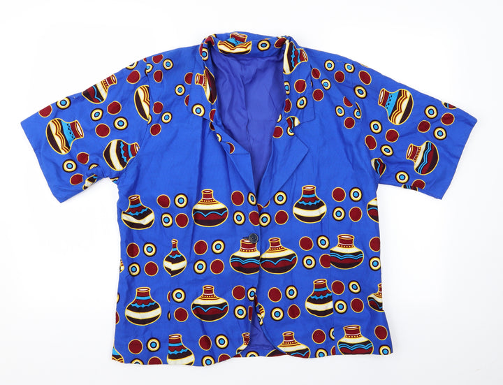 Preworn Mens Multicoloured Geometric   Button-Up   - Homemade Shirt
