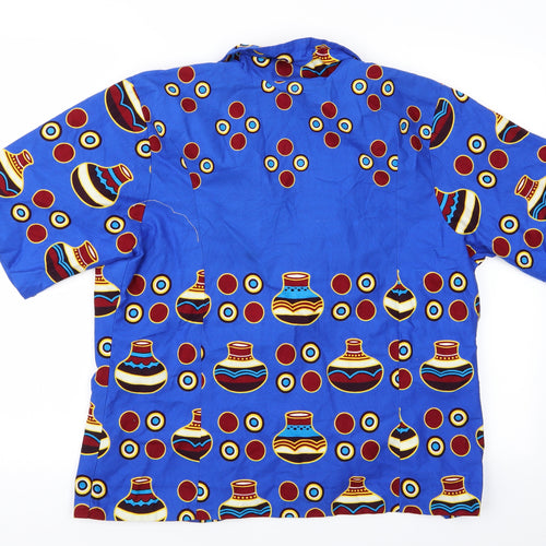 Preworn Mens Multicoloured Geometric   Button-Up   - Homemade Shirt