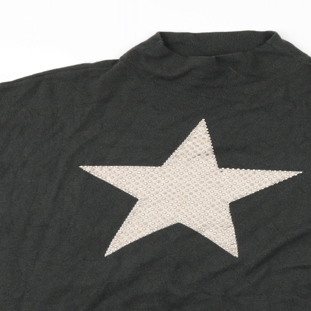 Mint Velvet Womens Green   Pullover Jumper Size S  - Oversized Jumper star logo