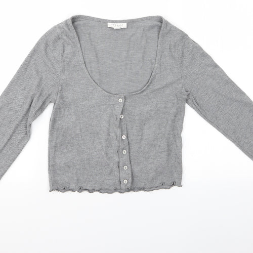 Topshop Womens Grey    Pyjama Top Size 10  - Topshop Pyjama Top