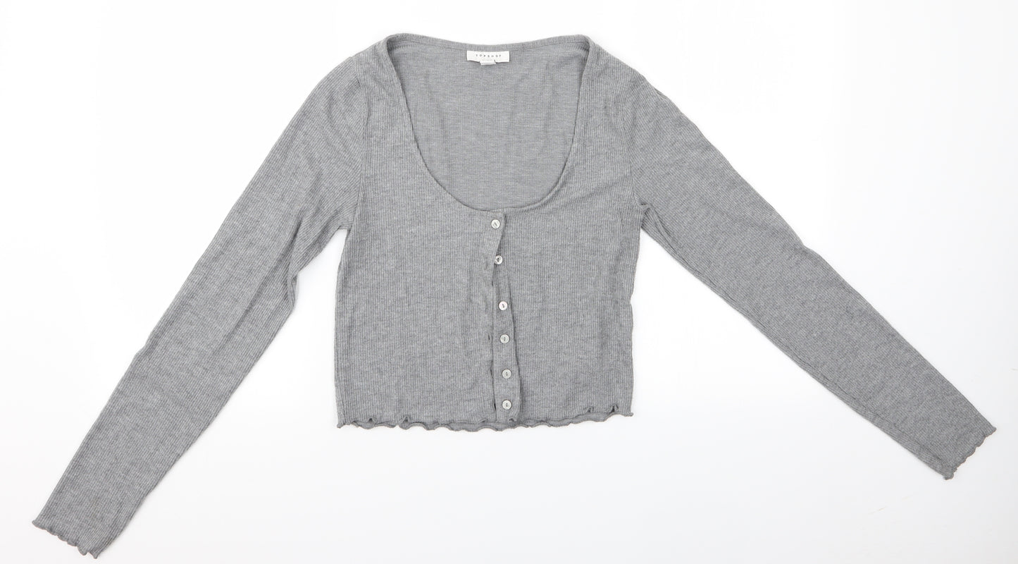Topshop Womens Grey    Pyjama Top Size 10  - Topshop Pyjama Top