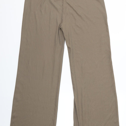 Zara Womens Beige   Trousers  Size 10 L30 in - Zara Wide Leg Trousers