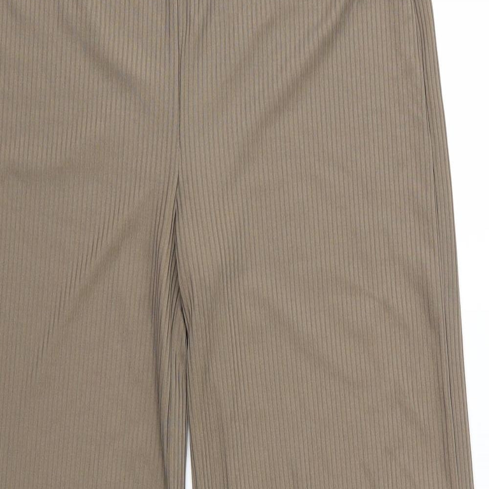 Zara Womens Beige   Trousers  Size 10 L30 in - Zara Wide Leg Trousers