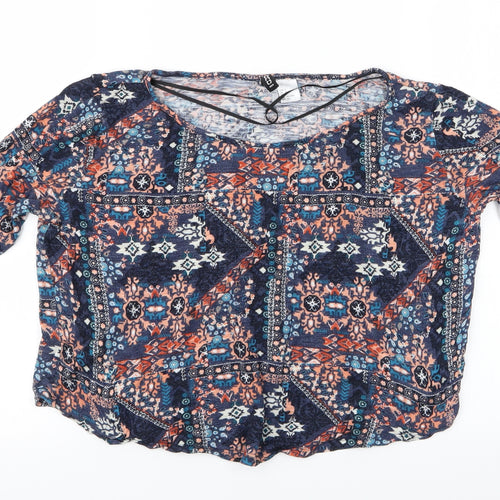 Divided Womens Multicoloured Floral  Basic Blouse Size 6  - Divided Top