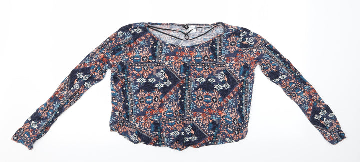 Divided Womens Multicoloured Floral  Basic Blouse Size 6  - Divided Top