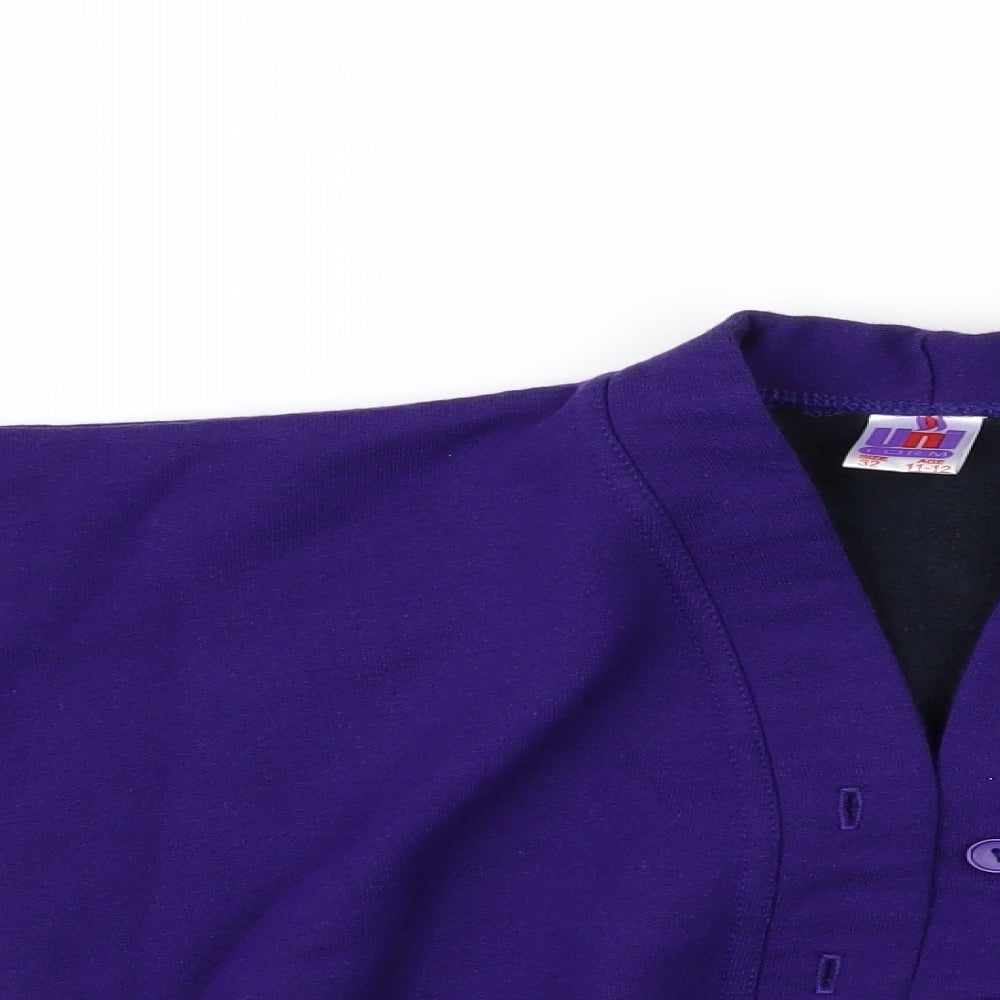 Uni for M Girls Purple   Cardigan Jumper Size 11-12 Years  - School Cardigan