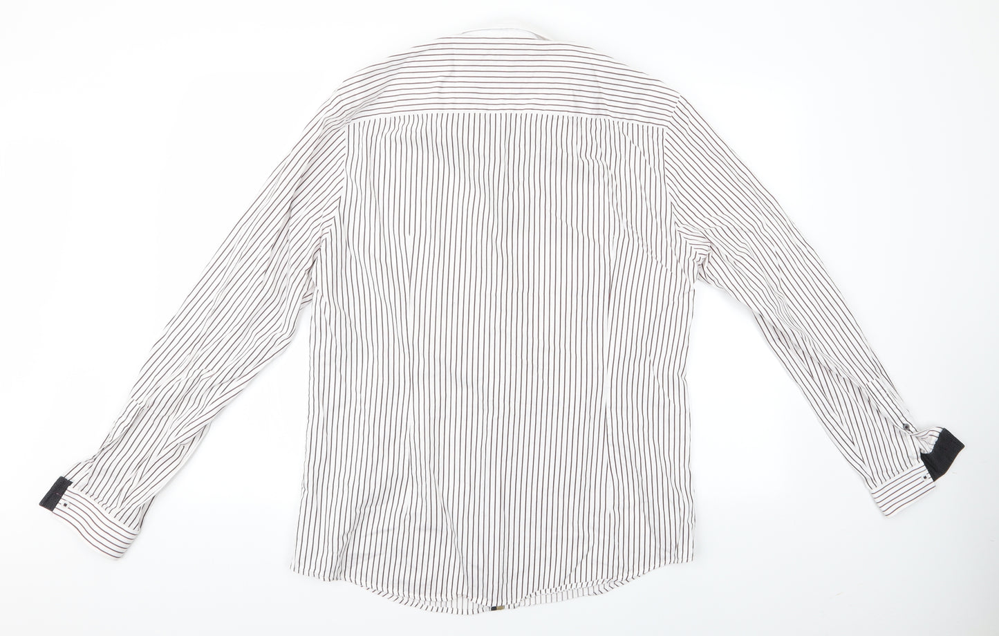 River Island Mens Multicoloured Striped   Button-Up Size L  - River Island Slim Fit shirt
