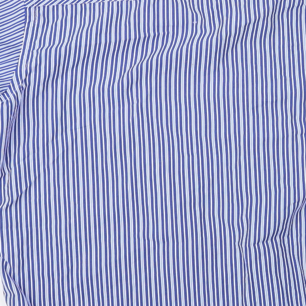 NEXT Mens Blue Striped   Button-Up Size 15.5  - Next