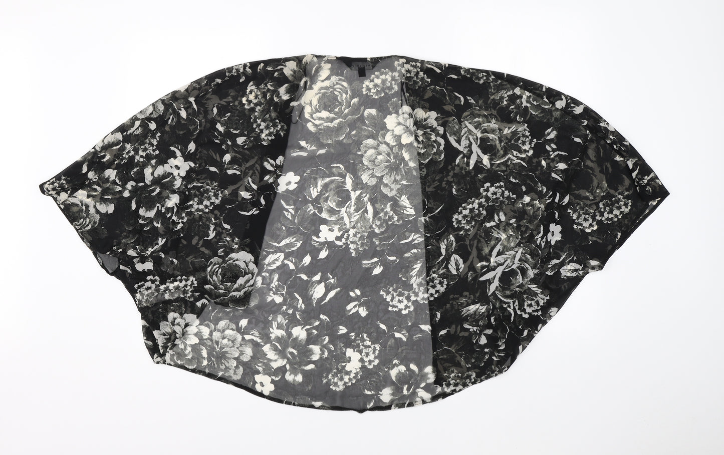 New Look Womens Black Floral  Cardigan Jumper Size 12