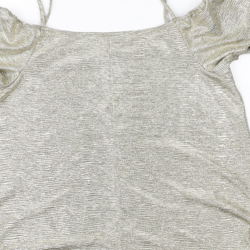 Peacocks Womens Gold   Basic Blouse Size 18