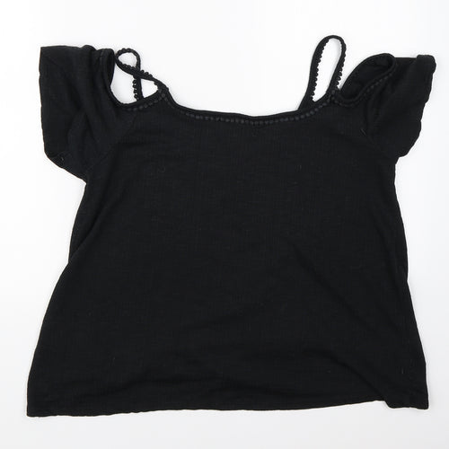 Papaya Womens Black   Basic Blouse Size 14