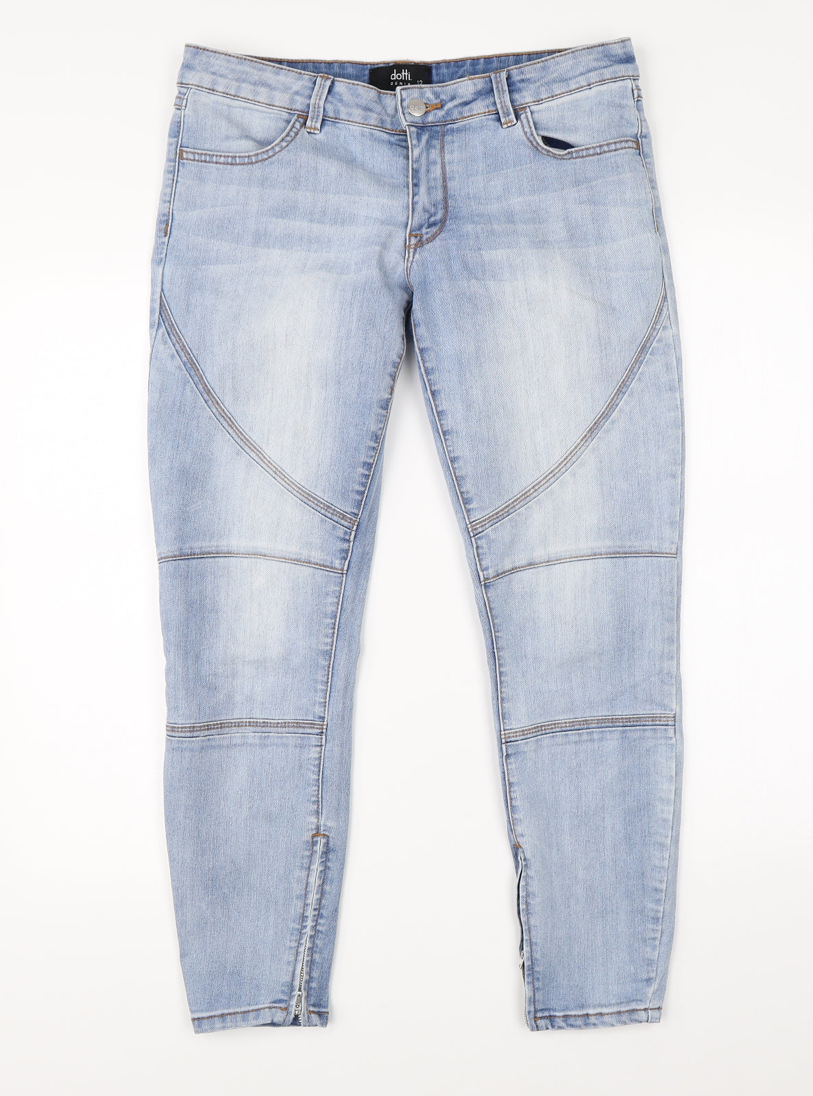 Dotti Womens Blue  Denim Skinny Jeans Size 12 L26 in