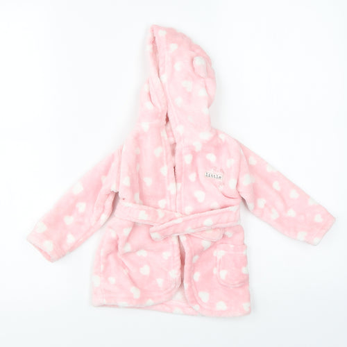 George Girls Pink Polka Dot   Robe Size 6-9 Months