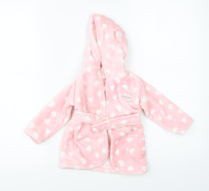 George Girls Pink Polka Dot Robe Size 6-9 Months