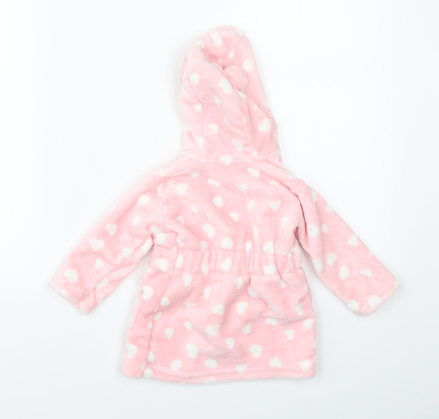 George Girls Pink Polka Dot   Robe Size 6-9 Months