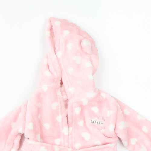 George Girls Pink Polka Dot   Robe Size 6-9 Months
