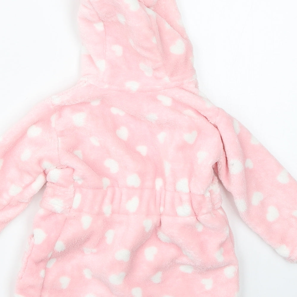 George Girls Pink Polka Dot   Robe Size 6-9 Months