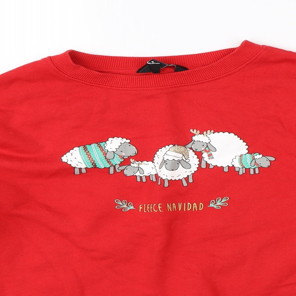 New Look Girls Red   Pullover Sweatshirt Size 12-13 Years