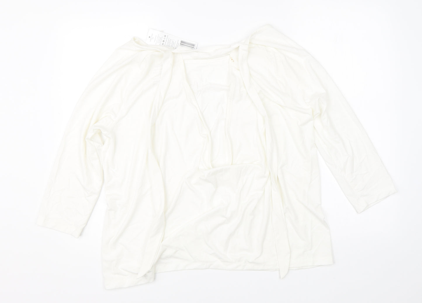 Crane Womens White   Basic Blouse Size L
