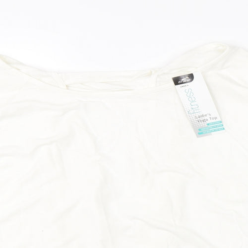 Crane Womens White   Basic Blouse Size L