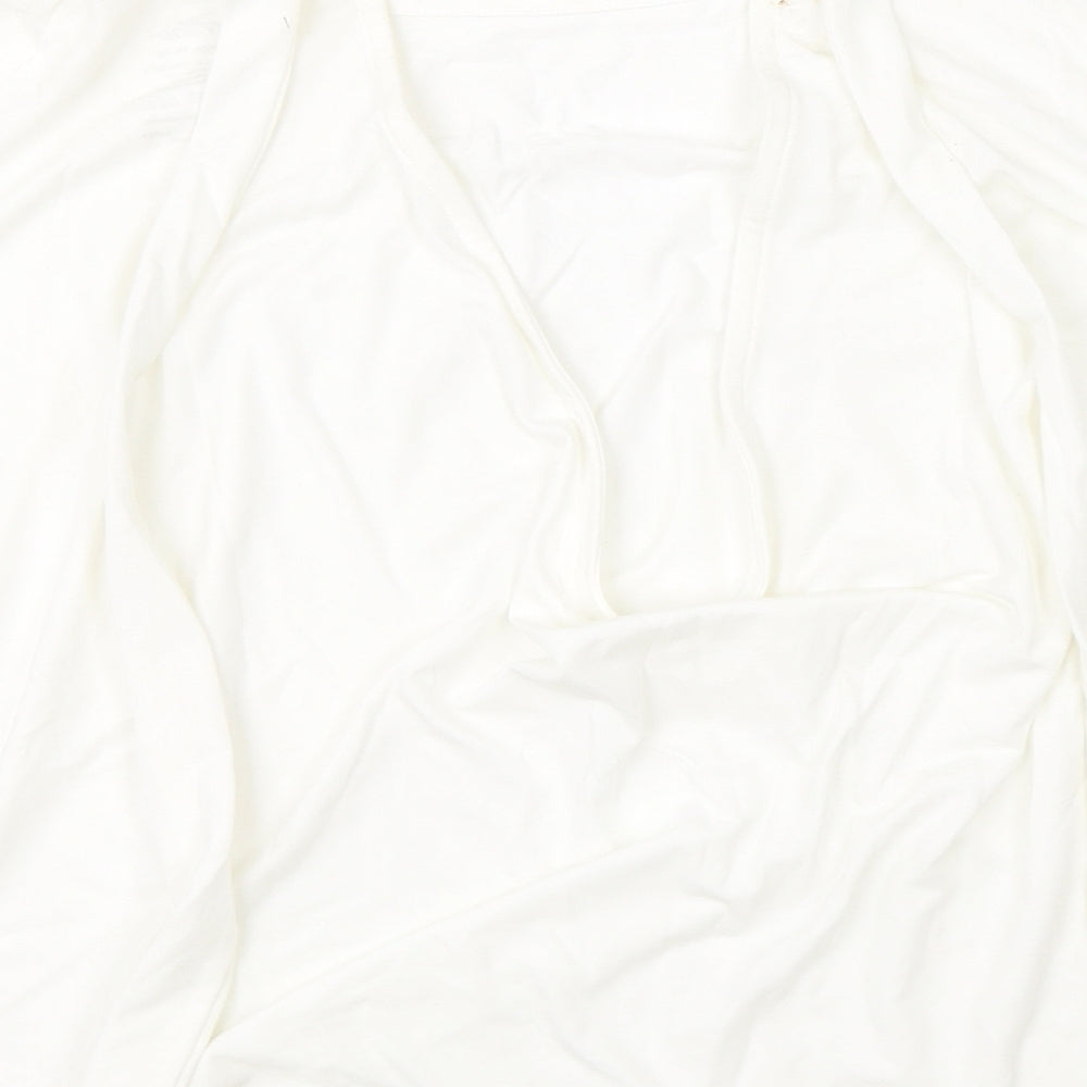 Crane Womens White   Basic Blouse Size L