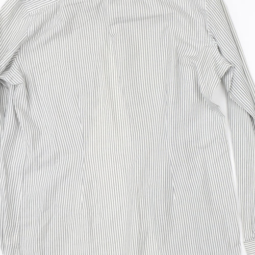 NEXT Mens White Striped   Dress Shirt Size 38