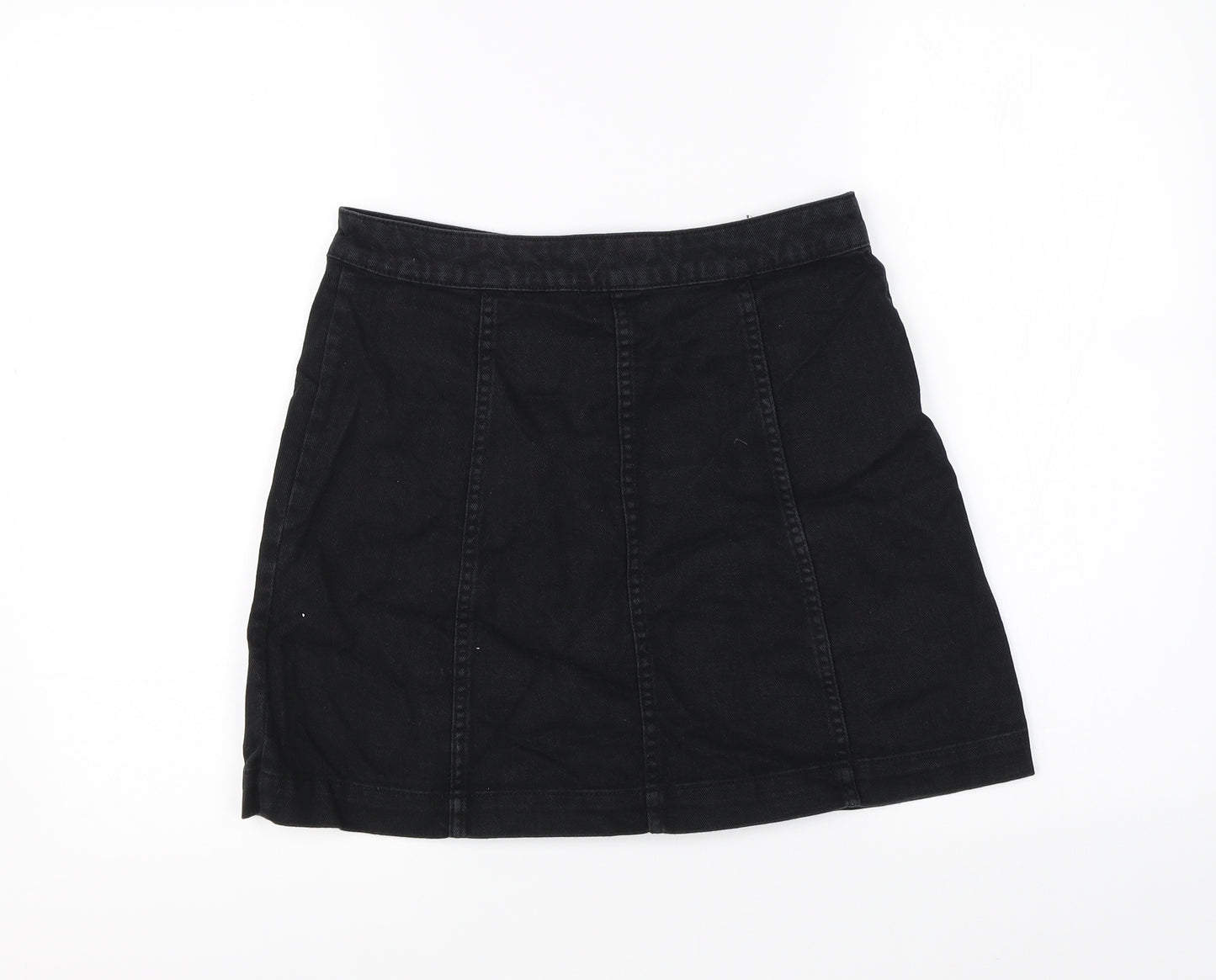 Divided Womens Black  Denim A-Line Skirt Size 6
