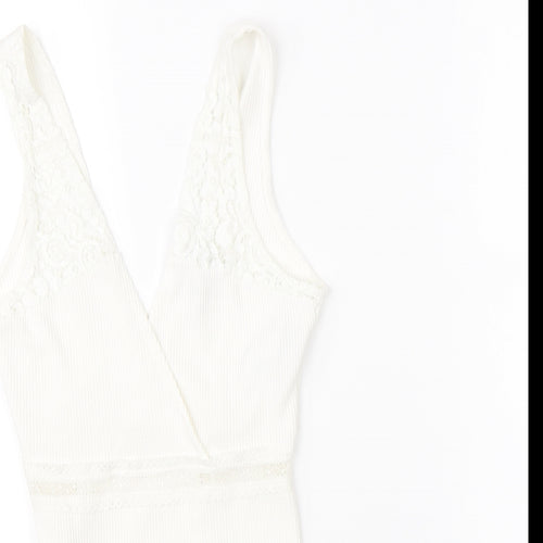 Topshop Womens White   Romper One-Piece Size 6