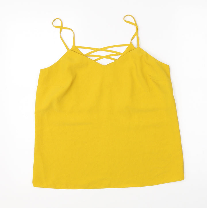 New Look Womens Yellow   Basic Blouse Size 8