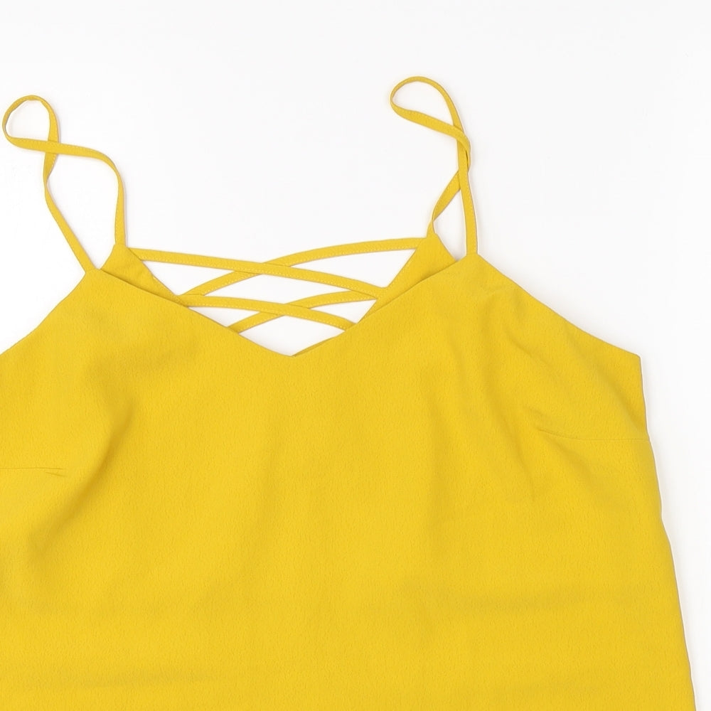 New Look Womens Yellow   Basic Blouse Size 8