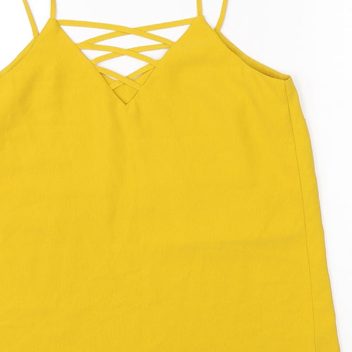 New Look Womens Yellow   Basic Blouse Size 8