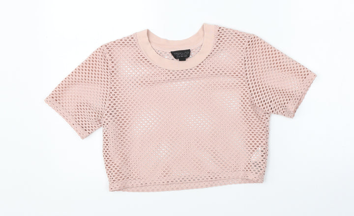 Topshop Girls Pink   Cropped T-Shirt Size 8 Years