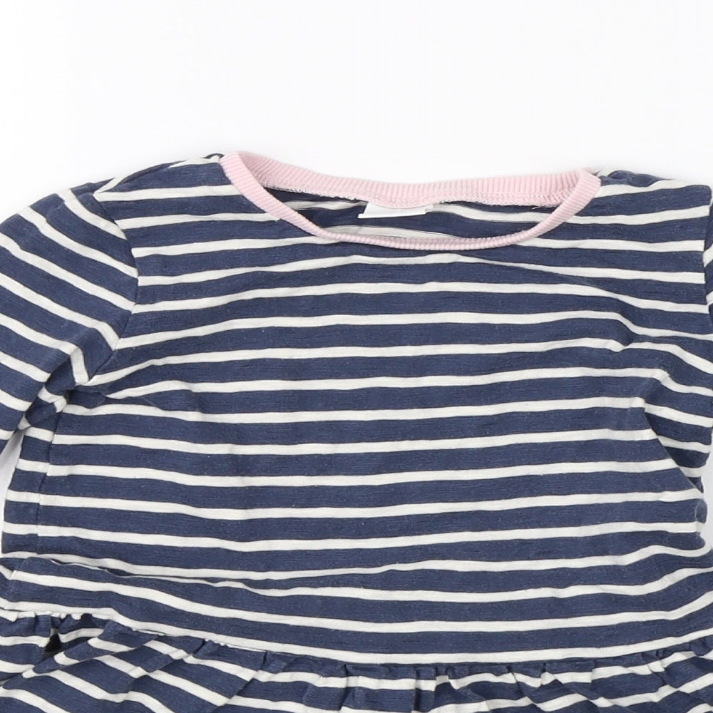 NEXT Girls Blue Striped  Tutu Dress  Size 2-3 Years